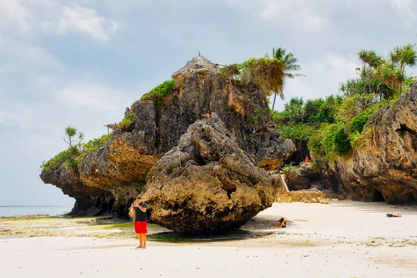 Isla Zanzíbar Hogar Una Impresionante Playa Tropical Que Seguramente Dejará —  Fotos de Stock