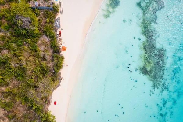 Fuga Paradiso Tropicale Con Una Spiaggia Sogno Con Sabbia Bianca — Foto Stock