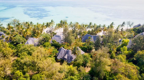 Cima Pode Ver Beleza Tirar Fôlego Das Praias Zanzibar Adornadas — Fotografia de Stock