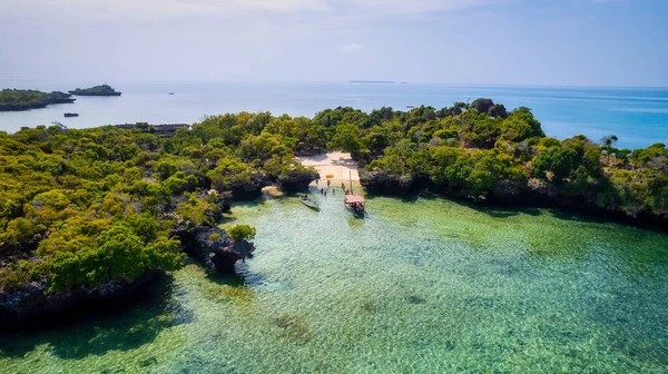Spiagge Zanzibar Offrono Uno Scenario Perfetto Una Vacanza Estiva Visto — Foto Stock