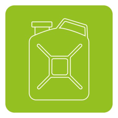 Yakıt dolu bir kutu benzin. Benzin kutusu ikonu. Vektör illüstrasyonu