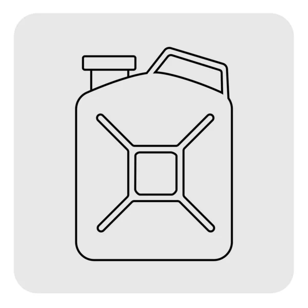 Een Jerrycan Benzine Met Brandstof Benzinepomp Icoon Vectorillustratie — Stockvector