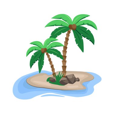 Palm icon. Isolated on white background. Vector illustration.
