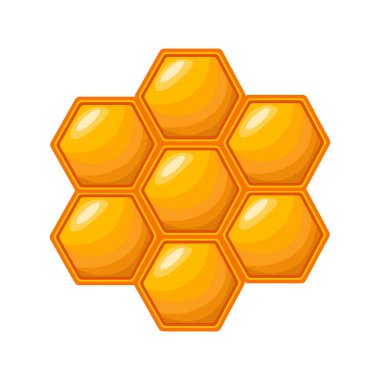 Ballı bal peteği. Çizgi film vektör grafikleri.