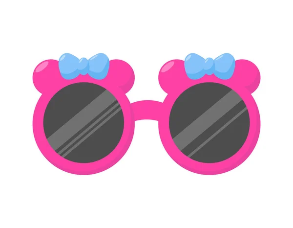 Sunglasses Children Flat Style White Background — Stock Vector