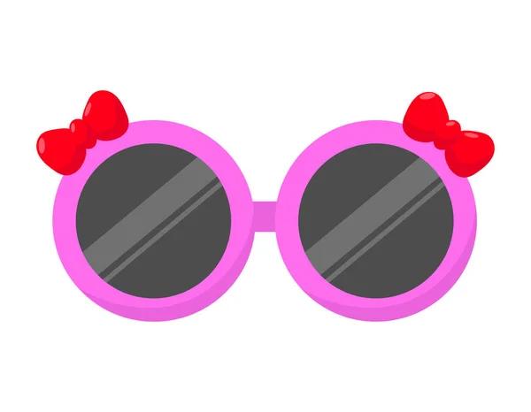 Solglasögon För Barn Platt Stil Vit Bakgrund — Stock vektor