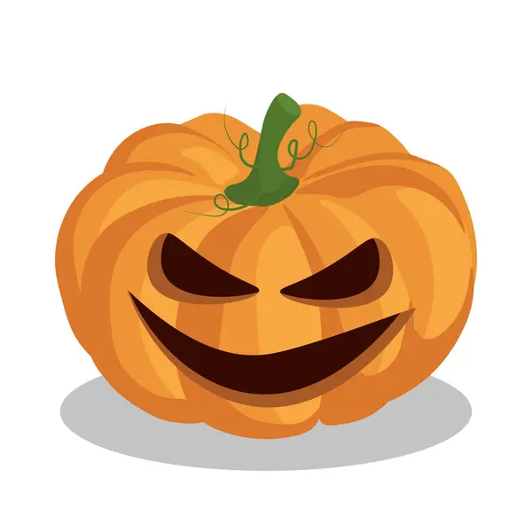 Citrouille Halloween Isolé Sur Fond Blanc Symbole Principal Fête Halloween — Image vectorielle