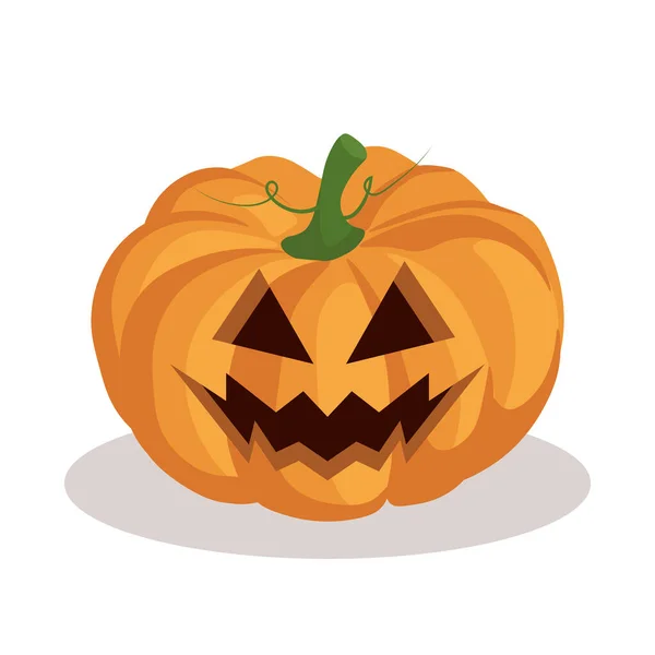 Calabaza Halloween Aislada Sobre Fondo Blanco Símbolo Principal Fiesta Halloween — Vector de stock