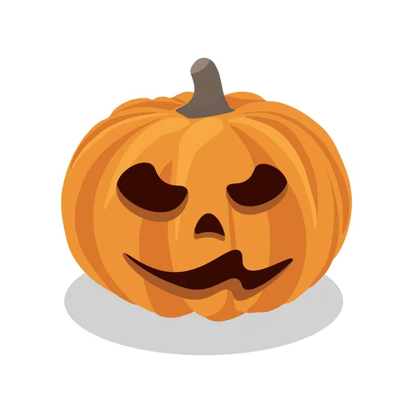 Citrouille Halloween Isolé Sur Fond Blanc Symbole Principal Célébration Halloween — Image vectorielle
