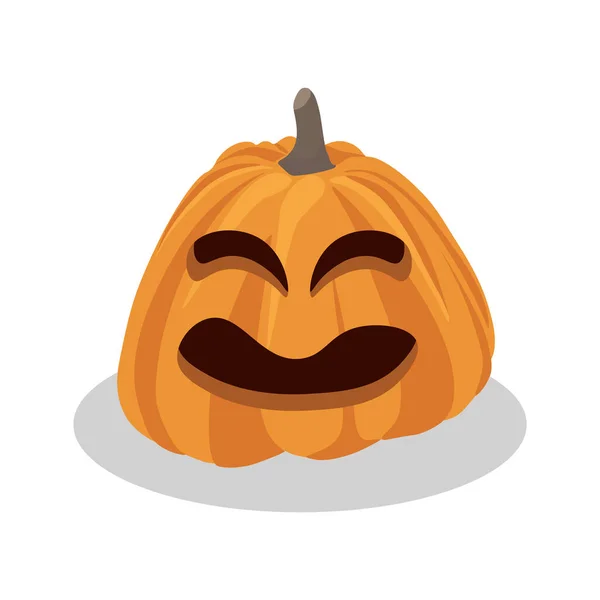 Dynia Halloween Izolowane Białym Tle Główny Symbol Obchodów Halloween Pomarańczowa — Wektor stockowy