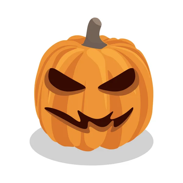 Dynia Halloween Izolowane Białym Tle Główny Symbol Obchodów Halloween Pomarańczowa — Wektor stockowy