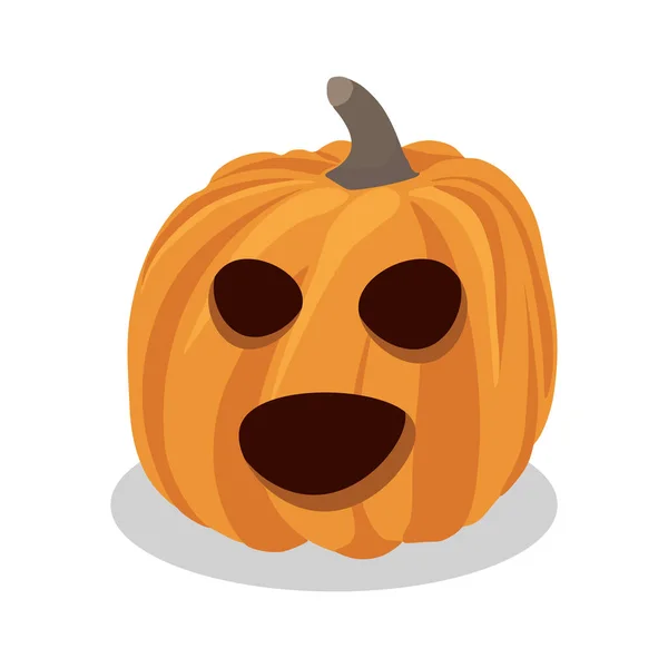 Calabaza Halloween Aislada Sobre Fondo Blanco Símbolo Principal Celebración Halloween — Vector de stock