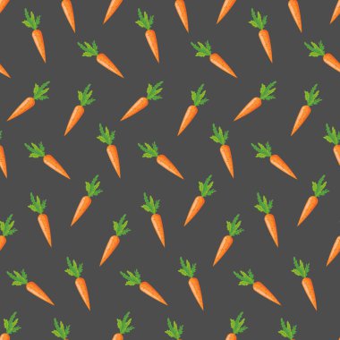 Koyu gri arkaplanda havuç deseni var..