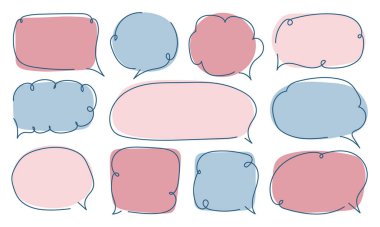 El çizimi tarzında metin için çerçeveler. El çizimi minimalist metin kutusu seti. Çerçeve şablon koleksiyonu Doodle tarzında