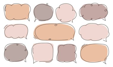 El çizimi biçiminde metin için çerçeve. Doodle tarzı çerçeve şablon koleksiyonu. Metin için Pastel çerçeveler