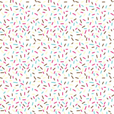 Pembe jöleli donutlar ve beyaz arka planda renkli şekerlemeler. Vektör