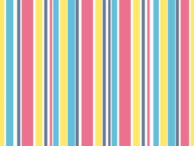 Canlı bir çizgili desen pembe, sarı, mavi ve beyaz alternatif renkler içerir. Bu tasarım tekstil, duvar kağıtları ve neşe ve canlılık saçan çeşitli sanat projeleri için mükemmeldir..