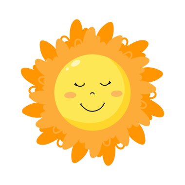 Neşeli bir illüstrasyonda ışıl ışıl parlayan parlak güneş yaz temalı tasarımlar, çocuk sanatları veya güneşli gün aktiviteleri için mükemmeldir.