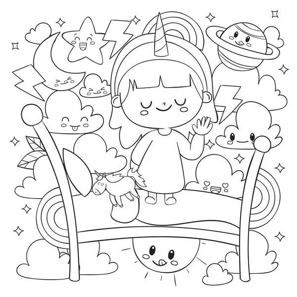 Free Vector  Hand drawn kawaii coloring book illustration