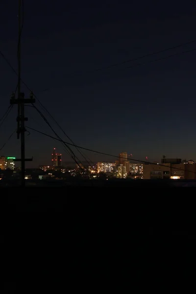 Фото Києва Вночі Його Вулицями Світлі Фар — стокове фото