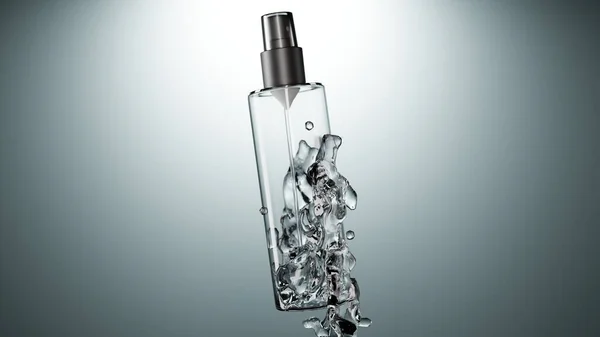 Spray Disinfettante Istantaneo Mani Antisettiche Liquido Alcolico Antibatterico Una Bottiglia — Foto Stock