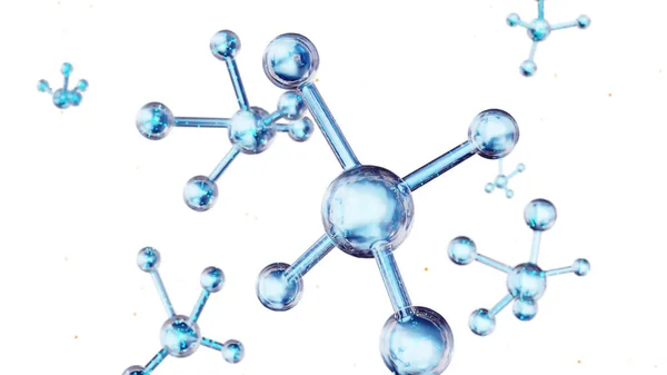 分子又は血清若しくは原子 血清液体クリーム コラーゲンクリアクリスタルプレミアム血清及びビタミンスキンケア 科学的又は医学的背景のための抽象構造 回路図水素 3Dレンダリング — ストック写真