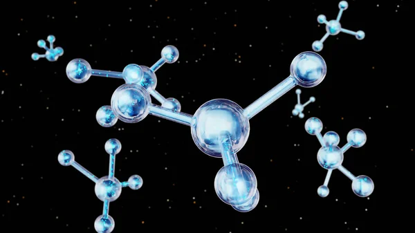 Molecule Serum Atom Serum Liquid Cream Collagen Clear Crystal Premium — Stock Photo, Image