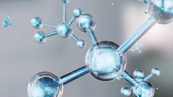 Molécula Suero Átomo Crema Líquida Sérica Colágeno Crystal Clear Premium —  Fotos de Stock