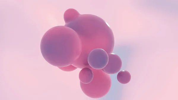 Абстрактный Художественный Фон Голографические Плавающие Жидкие Капли Мыльные Пузыри Метаболы — стоковое фото