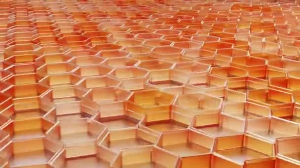 Padrão Hexágono Conceito Superfície Futurista Com Hexágonos Abstract Honeycomb Seamless — Vídeo de Stock