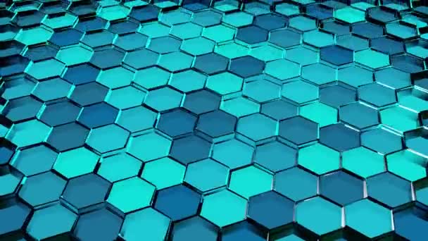 Hexagonmönster Futuristiskt Ytkoncept Med Hexagoner Abstrakt Bikaka Sömlös Ögla Rörligt — Stockvideo
