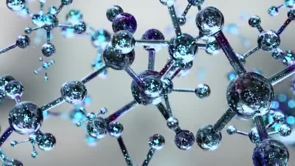 Molécula Soro Átomo Soro Líquido Creme Colágeno Clear Crystal Premium — Vídeo de Stock