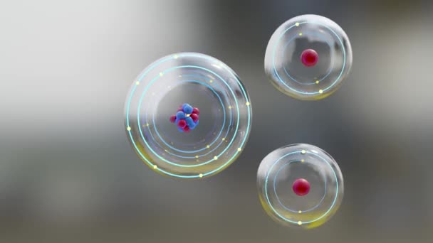Molecola Polare Acqua Una Molecola Acqua H2O Costituita Due Atomi — Video Stock