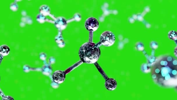 Molécula Suero Átomo Crema Líquida Sérica Colágeno Crystal Clear Premium — Vídeos de Stock