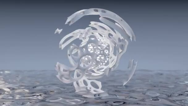 Hurok Animáció Hullámos Absztrakt Művészet Gömb Motion Design Sablon Dinamikus — Stock videók