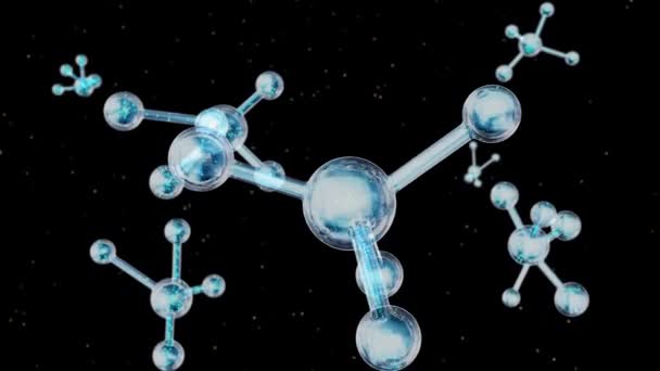 Molekul Atau Serum Atau Atom Serum Krim Cair Collagen Clear — Stok Video