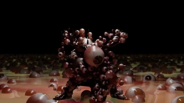 Griezelige Monsterdans Demonendans House Hip Hop Loop Animatie Horror Fantasy — Stockvideo
