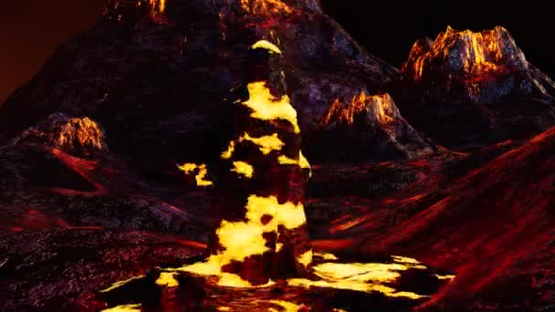 熔融的岩浆怪兽跳舞 嘻哈跳舞 3D渲染 — 图库视频影像