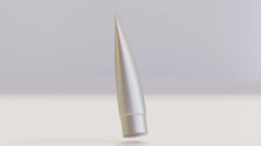 Krem için plastik tüp, kozmetik beyaz paket, jel, losyon, fırça, tonik, diş macunu, vücut bakımı. Gri arkaplandaki model şişe yavaşça havada, alfa kanalında, 3d render