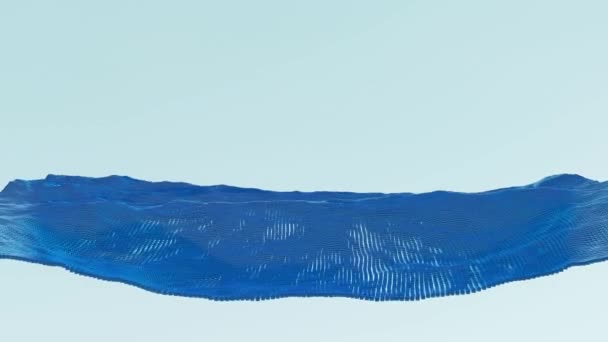ループアニメーション 水面波 現代のカラフルな壁紙 澄んだ青い水 3Dレンダリング — ストック動画