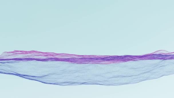 波と表面の抽象アニメーション 現代の背景デザイン 4Kシームレスループビデオ 3Dレンダリング — ストック動画