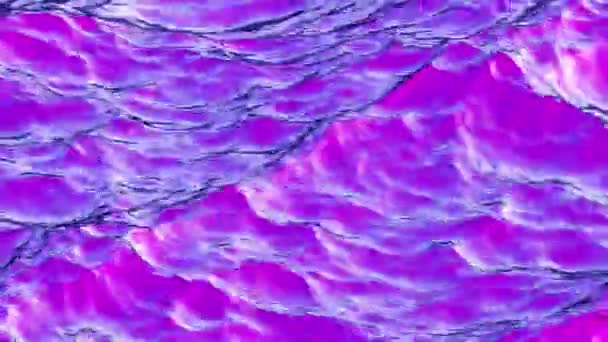 Boucle Animation Surface Des Vagues Eau Colorées Beau Fond Vidéo — Video