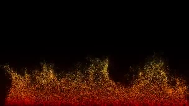 Barevný Oheň Krásné Hořící Horké Jiskry Vycházející Velkého Ohně Abstraktní — Stock video
