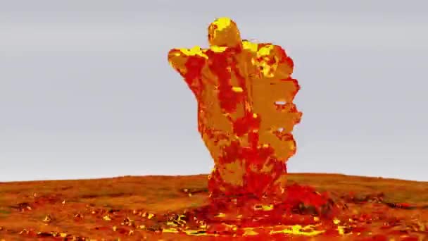 Honey Monster Dancing House Dancing Isolated Render Loop Animation — Stock Video