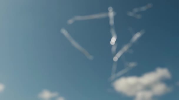 眼影飘浮者 Myodesopsia Blue Sky 视力模糊 麝香伏伊坦特 3D渲染 — 图库视频影像