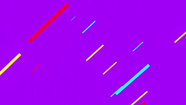 Afgeronde Neon Veelkleurige Lijnen Achtergrond Looped Animation Animatie Van Gloeiende — Stockvideo