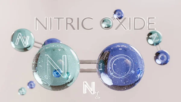 Nitric Oxide Molecule Model Chemical Formula Nitrogen Oxide Nitrogen Monoxide — Stock Photo, Image