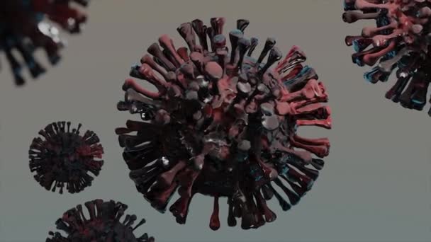 Gerçekçi Görüntüler Coronavirus Sars Cov Eski Adıyla 2019 Ncovcoronavirus Ncov — Stok video
