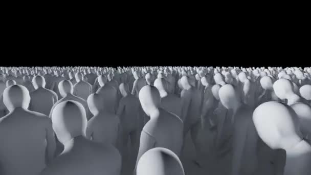 Mass People Walking Nowhere Judgment Day Apocalypse Render — Video