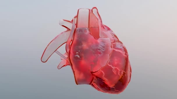 Human Heart Beat Anatomy Isolated Render — Vídeo de Stock